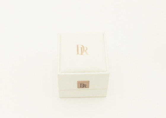 Pure White Exquisite Luxury Ring Jewelry Box Velvet Lining Support Custom Gift Box