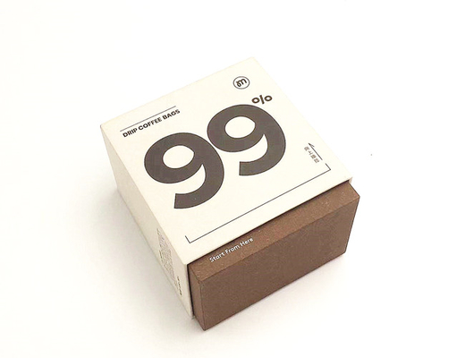 M2M Coffee Packaging Boxes Wavy Texture Pull Out Packaging