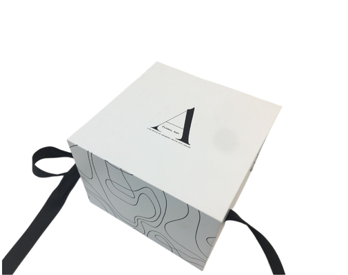 Threaded Ribbon Double Opening Half Fold Graffiti Christmas Gift Box Egg Packaging