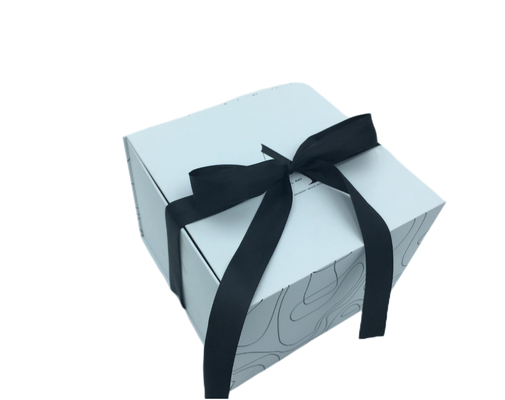 Threaded Ribbon Double Opening Half Fold Graffiti Christmas Gift Box Egg Packaging