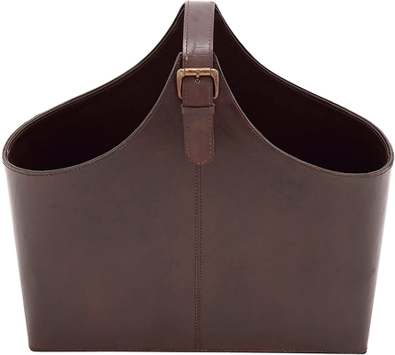 Leather Hand Basket Gift Storage Box For Wine / Sundries / Holiday Gift