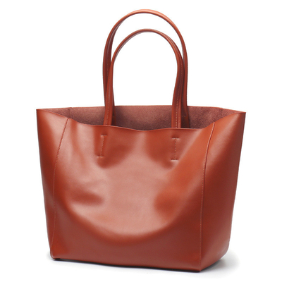 Casual Cross Border Ladies Shoulder Leather Tote Bag Customized