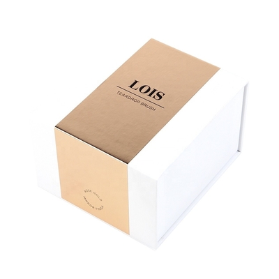 Eco Paper Cardboard Luxury Cosmetic Gift Box White Magnetic With Logo