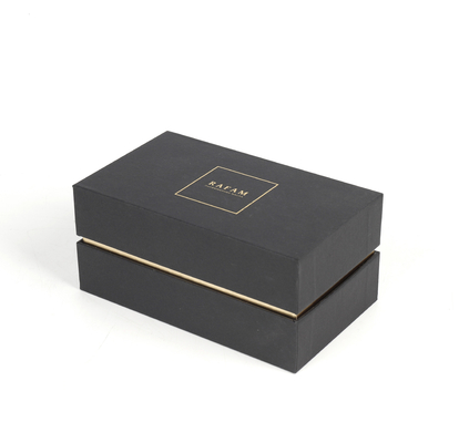 Black Cardboard Perfume PaperLuxury Cosmetic Box Essential Oil Bottle