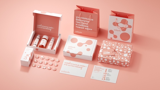 Luxury Pink Girl Cosmetic Gift Paper Packaging Box Set Skin Care