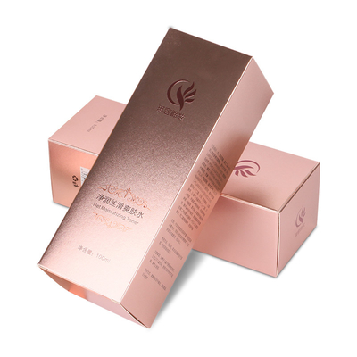 100ml Skin Care Bottle Luxury Cosmetic Box Rose Gold Paper Packaging