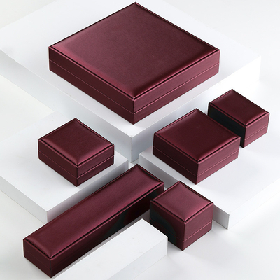 Luxury Pu Leather Gift Box Earring Bracelet Necklace Ring Packaging