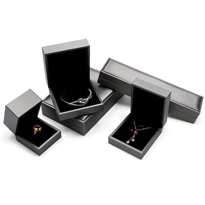 Luxury Wedding Jewelry Ring Storage Gift Box Brushed Leather