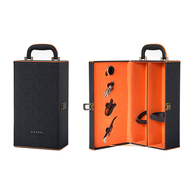 Gift Leather Wine Box With Accessories And Wine Sets 750ml Wine Bottle