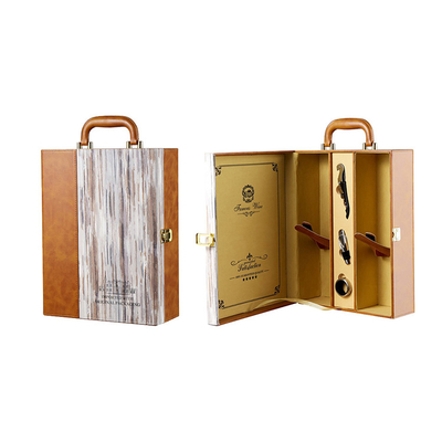 Gift Leather Wine Box With Accessories And Wine Sets 750ml Wine Bottle