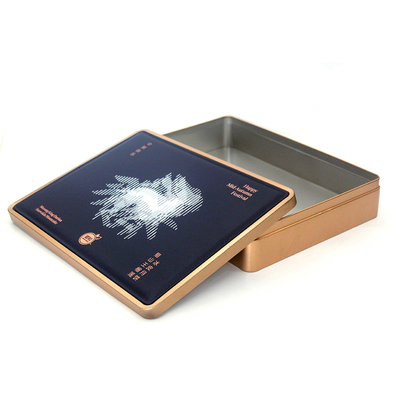 Luxury Leather Surface Metal Cans Gift Packaging Box Cookie Food Mooncake