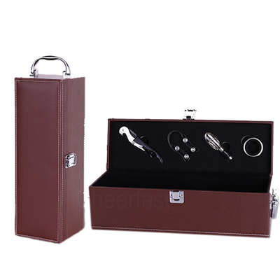 PU Leather Gift Box 0.25mm Single Wine Box Packaging