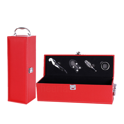 PU Leather Gift Box 0.25mm Single Wine Box Packaging