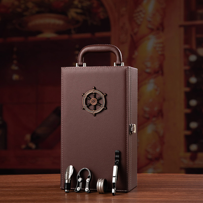 Wine Gift Leather Gift Box Luxury Champagne Bottle Packaging