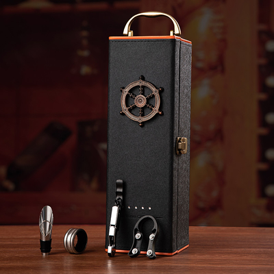 Wine Gift Leather Gift Box Luxury Champagne Bottle Packaging
