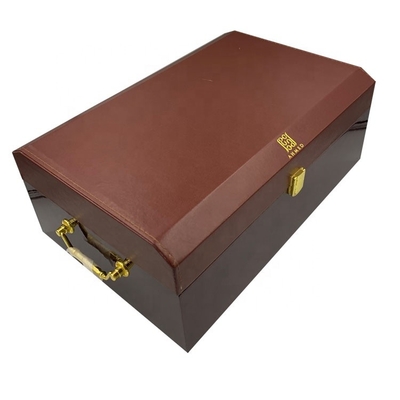 New Design Half Leather Wooden Perfume Gift Box Arabic Market