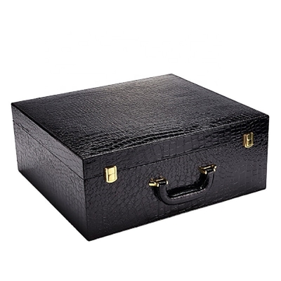 Custom Logo Huge Space Box For Gift With Crocodile Leather