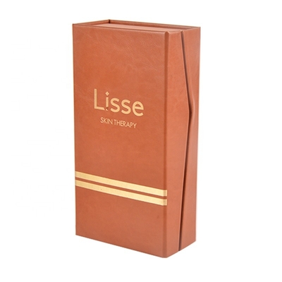Custom Pu Leather Magnetic Flip Top Lid Cosmetic Perfume Paper Package Packaging Gift Boxes