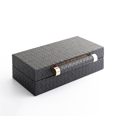 Entrance Living Room Black Leather Gift Box Jewelry Box 35.2x27x11.5cm