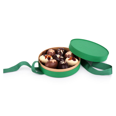 Luxury Cardboard Paper Tube Packaging Round Chocolate Box With Lid