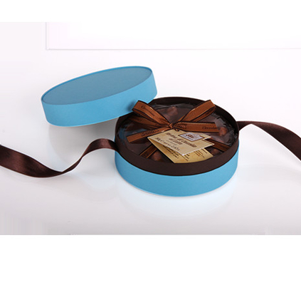 Luxury Cardboard Paper Tube Packaging Round Chocolate Box With Lid