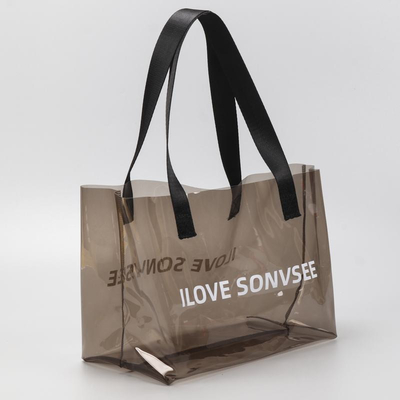 Holograhicp Transparent Tote Shopping Bag Laser Clear PVC Tote Bag
