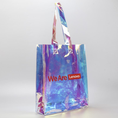 Holograhicp Transparent Tote Shopping Bag Laser Clear PVC Tote Bag