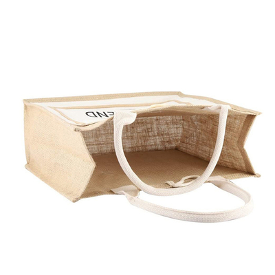 Beach Burlap Tote Bag Eco Friendly Reusable Jute Bag Customized Logo