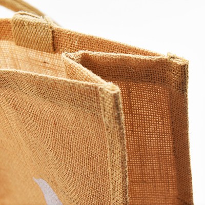 Ladies Custom Printed Burlap Tote Bag Beach Bathing Shopping Daily Life