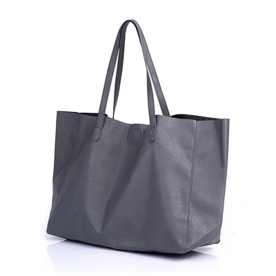 Reusable Women PU Leather Tote Bag 	 L39 x W16 x H30 cm