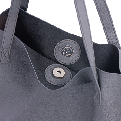 Reusable Women PU Leather Tote Bag 	 L39 x W16 x H30 cm