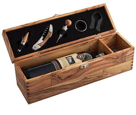 Anniversary Wedding Wooden Gift Boxes For Wine Bottles Business Gift