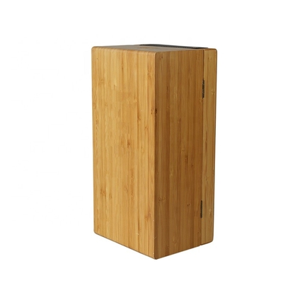 Customized Wine Crafts Natural Bamboo Wood Wine Gift Box With PU Leather