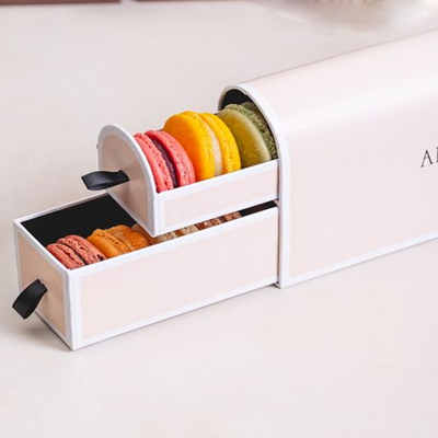 Cookies Christmas Macaron Gift Box Paperboard Custom