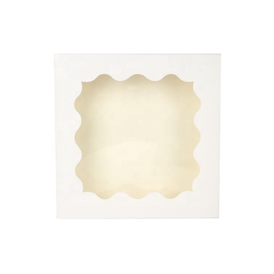 Cookies Paperboard Macaron Gift Box 30 Pcs White Bakery Boxes With Window