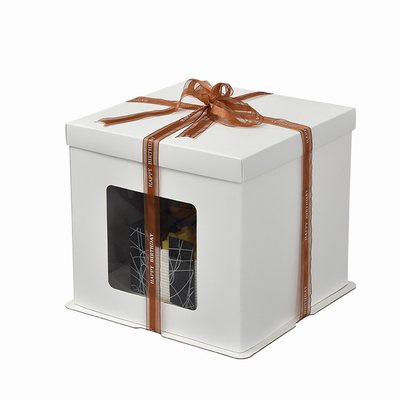 Handmade Luxury Custom Cake Box 6 8 10 Inch Party Baked Food Packaging