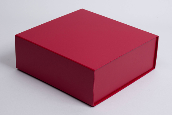 Good price Scarlet Magnetic Lid Gift Leather Gift Box Stamping UV Coating Gold Foil online