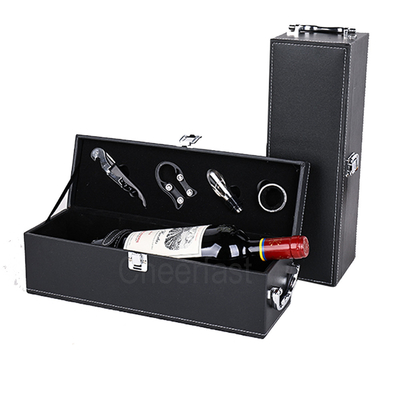 Good price PU Leather Gift Box 0.25mm Single Wine Box Packaging online