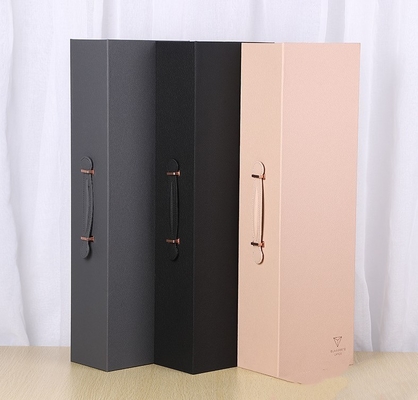 Good price Portable Leather Gift Box Red Wine Packaging Box Valentine'S Day Rectangular Flower Box online