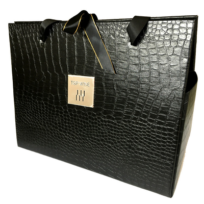 Good price Custom Logo Leather Gift Box Gift Black 2 Folding Wine Box online