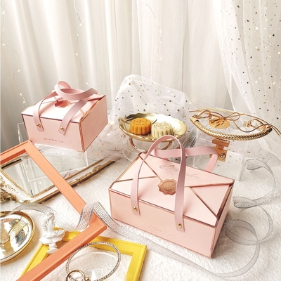 Good price Bronzing Portable Handle Paper Candy Packaging Box For Wedding Party Guest Gifts online