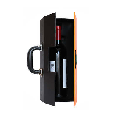 Good price Suitcase Pu Leather Premium Gift Wine Luxuery Bottle Packaging Box Classical Red Gift Leather Wine Box online