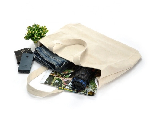 Good price Reusable Blank Canvas Tote Bag Women Foldable Cotton Shopping Bags online